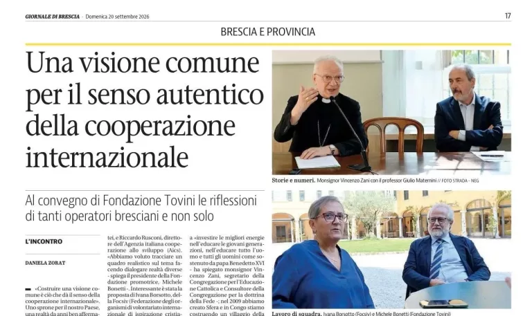 Una visione comune per il senso autentico della cooperazione internazionale