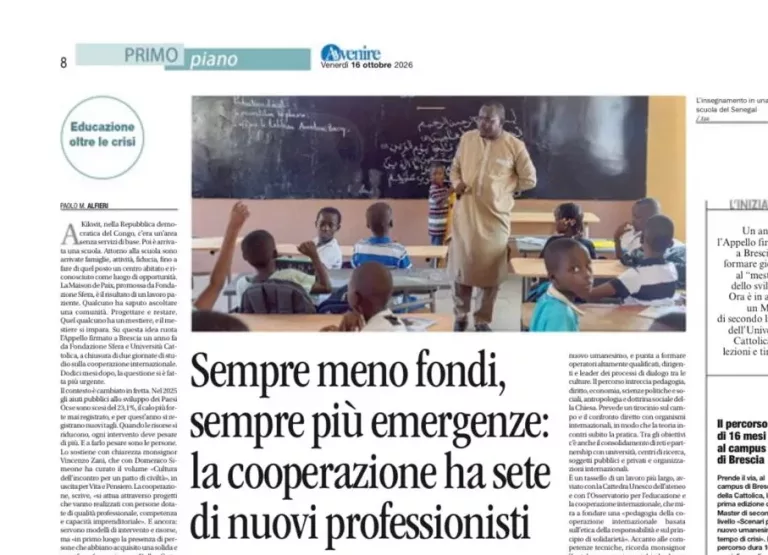 Nuovi professionisti per la cooperazione internazionale (master)